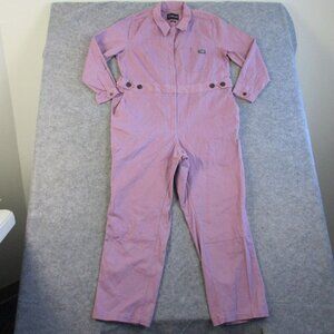 Wildfang Womens The Essential High Waisted Coverall Jumpsuit 1X Purple 1036